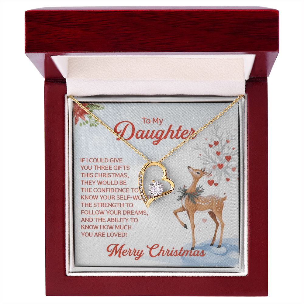 To My Daughter — Merry Christmas Forever Love Necklace