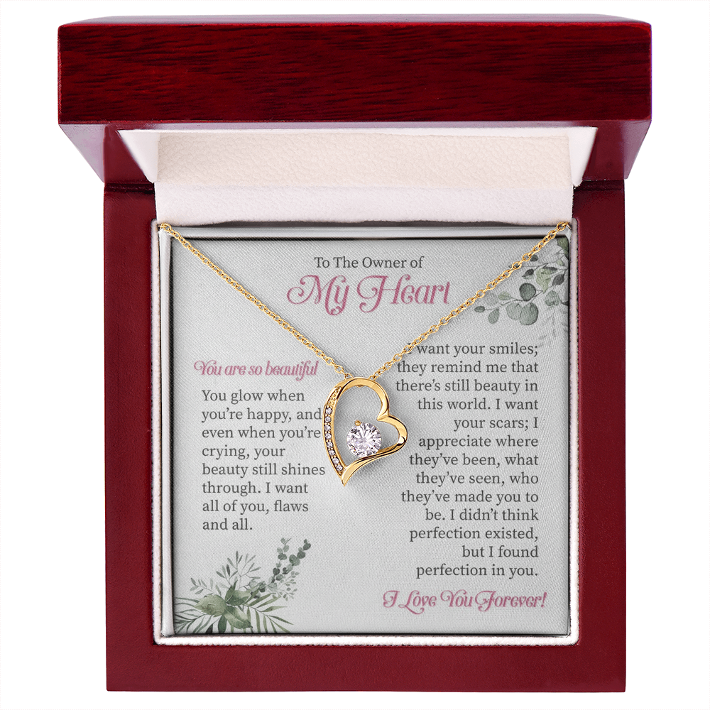 To My Beautiful Wife Forever Love Necklace | “You Are My Everything” Message Card