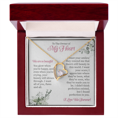 To My Beautiful Wife Forever Love Necklace | “You Are My Everything” Message Card