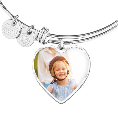 To My Wife, Soulmate, Girlfriend, Daughter, Niece, Mom, or Sister – Personalized Luxury Heart Bangle
