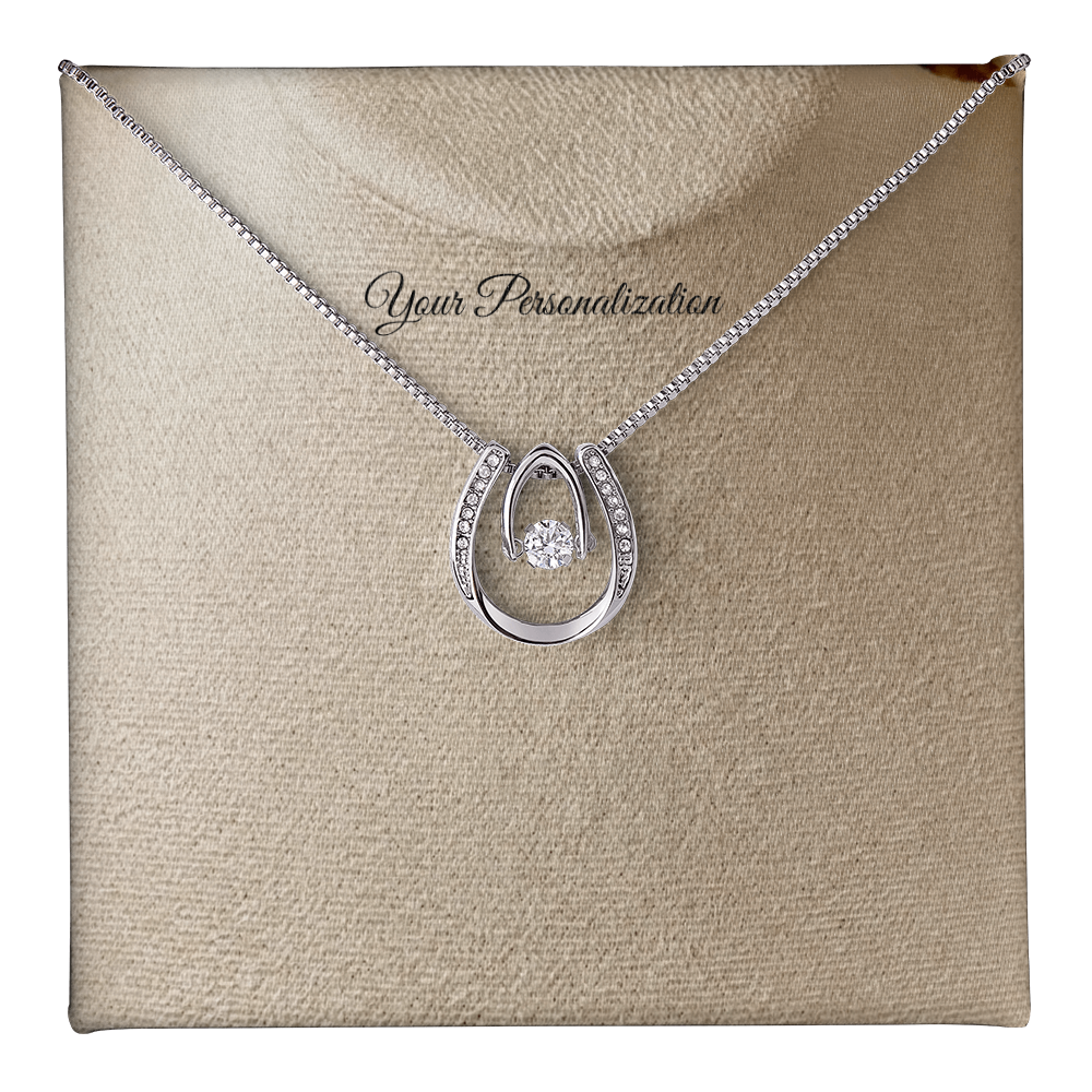 To My Wife, Girlfriend, Sister, Daughter, Niece, or Soulmate – Lucky in Love Dancing CZ Necklace