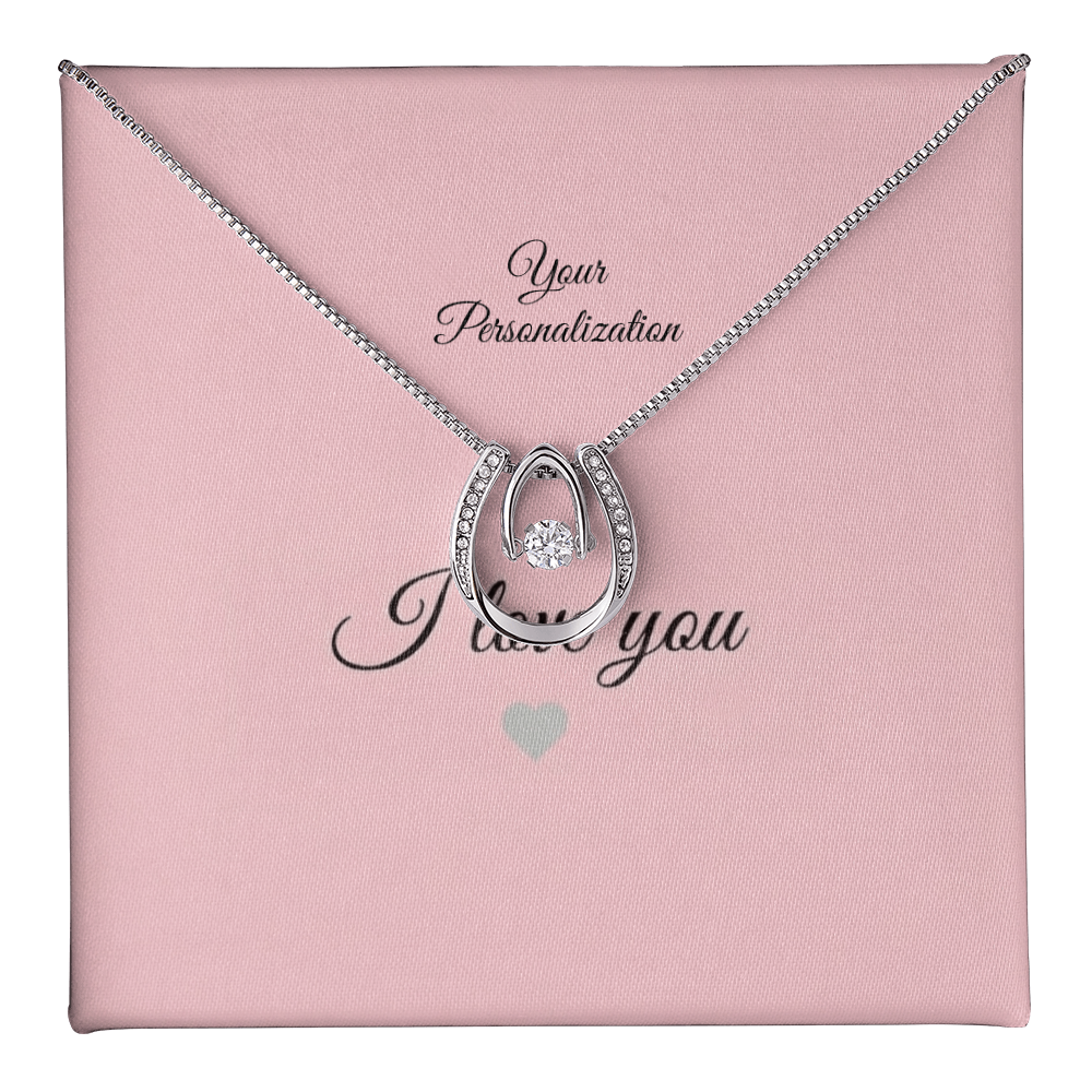 To My Wife, Girlfriend, Sister, Daughter, Niece, or Soulmate – Lucky in Love Dancing CZ Necklace