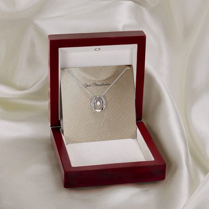 To My Wife, Girlfriend, Sister, Daughter, Niece, or Soulmate – Lucky in Love Dancing CZ Necklace