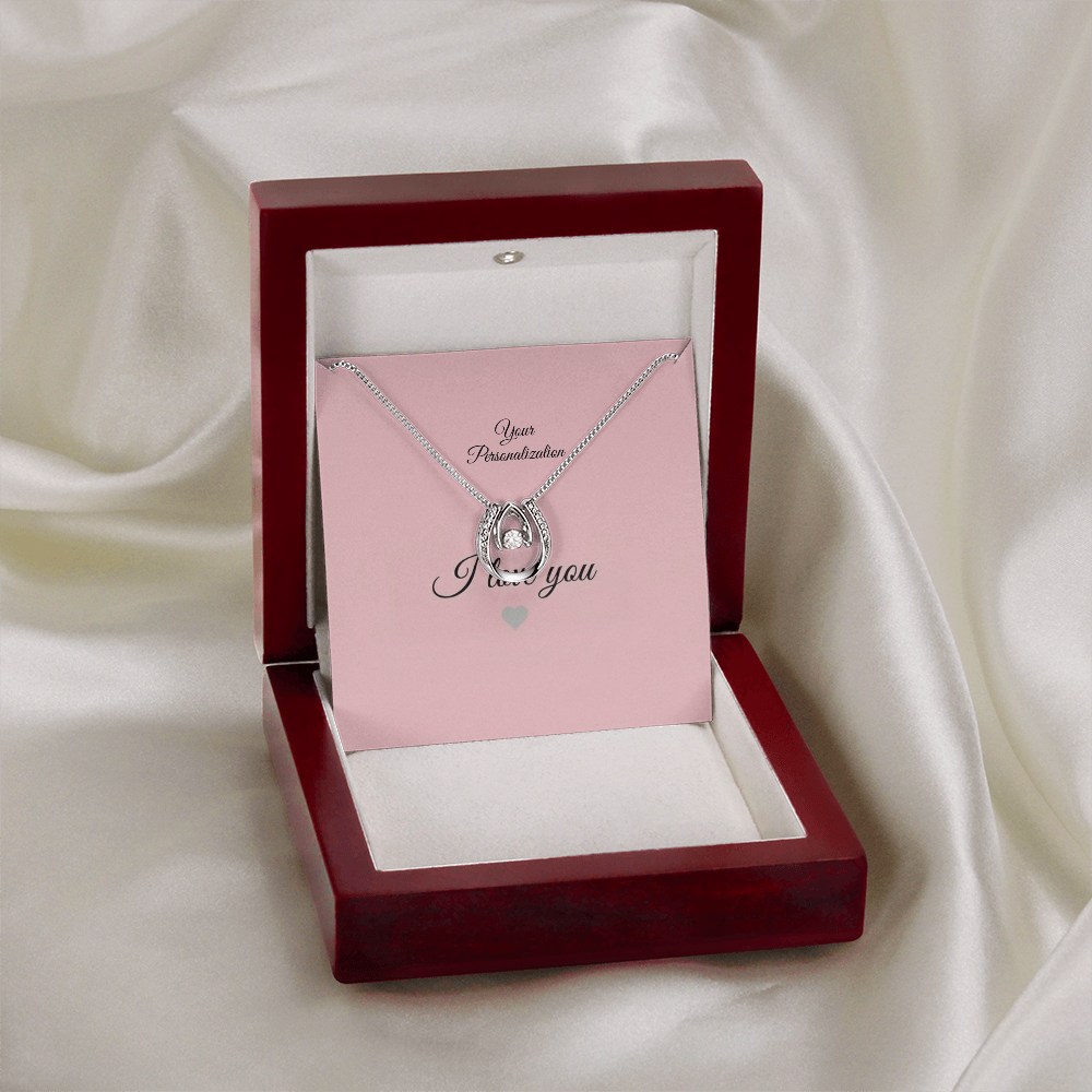 To My Wife, Girlfriend, Sister, Daughter, Niece, or Soulmate – Lucky in Love Dancing CZ Necklace