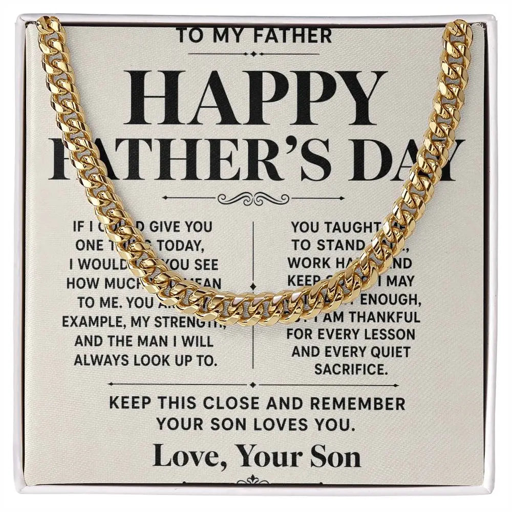 To My Father Necklace From  - Happy Father’s Day Gift ShineOn Fulfillment