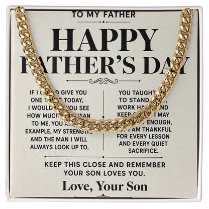 To My Father Necklace From  - Happy Father’s Day Gift ShineOn Fulfillment