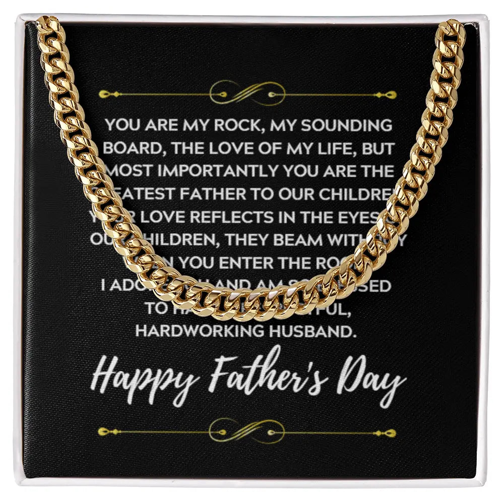 Happy Father's Day Gift for Husband from Wife, “Greatest Father to Our Children” Message Card Jewelry ShineOn Fulfillment