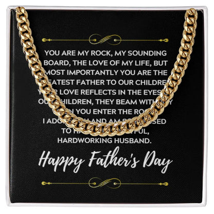 Happy Father's Day Gift for Husband from Wife, “Greatest Father to Our Children” Message Card Jewelry ShineOn Fulfillment