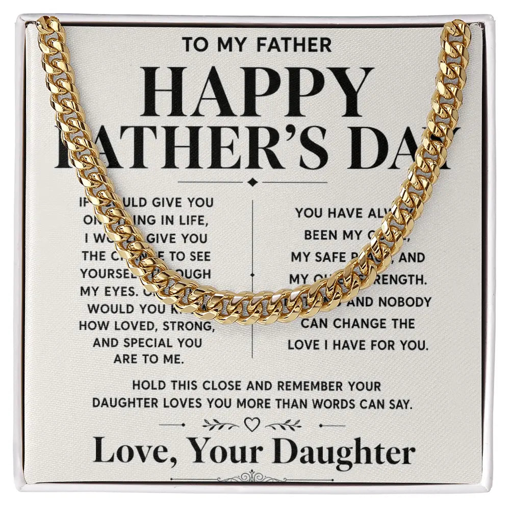 To My Father Necklace  - Happy Father's Day Gift ShineOn Fulfillment