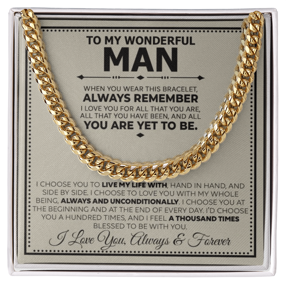 The Forever Husband Cuban Link Chain: A Gift That Reminds Him He's Loved in Every Chapter of Your Life
