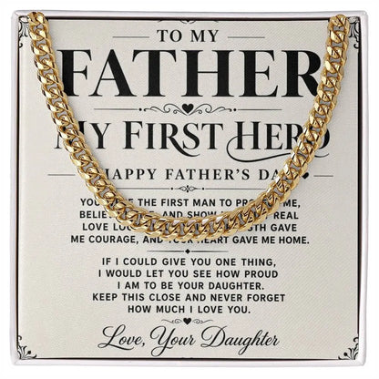 To My Father Necklace   - Happy Father’s Day Gift ShineOn Fulfillment