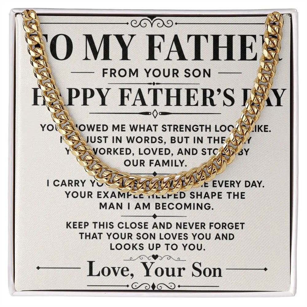To My Father Necklace  - Happy Father’s Day Gift ShineOn Fulfillment