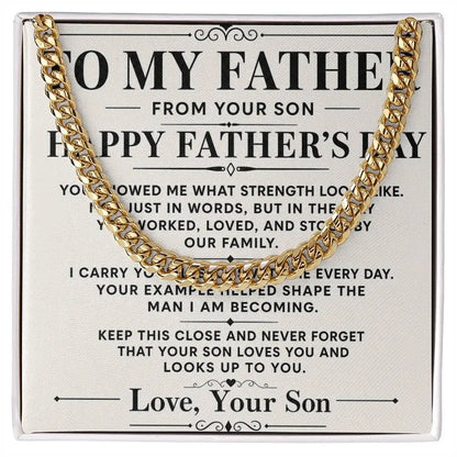 To My Father Necklace  - Happy Father’s Day Gift ShineOn Fulfillment