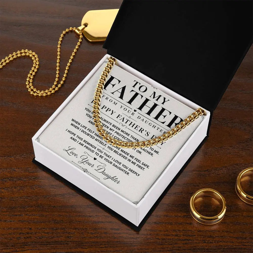 To My Father Necklace   - Happy Father’s Day Gift ShineOn Fulfillment