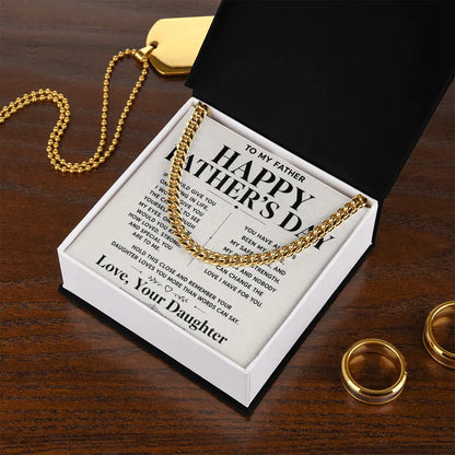 To My Father Necklace  - Happy Father's Day Gift ShineOn Fulfillment