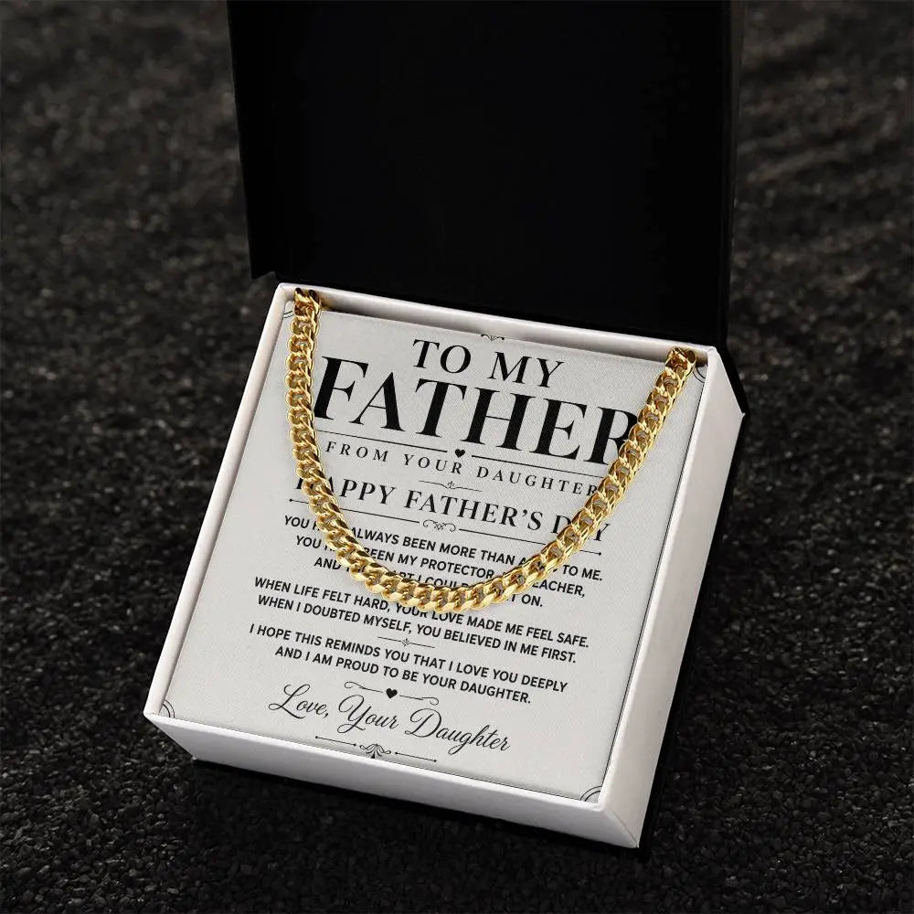 To My Father Necklace   - Happy Father’s Day Gift ShineOn Fulfillment