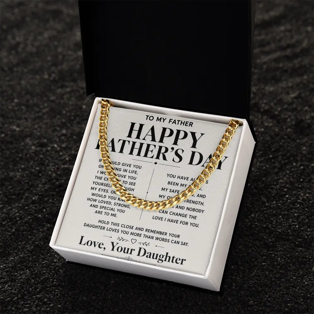 To My Father Necklace  - Happy Father's Day Gift ShineOn Fulfillment