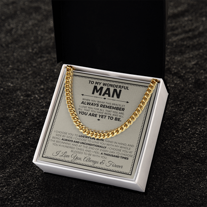 The Forever Husband Cuban Link Chain: A Gift That Reminds Him He's Loved in Every Chapter of Your Life