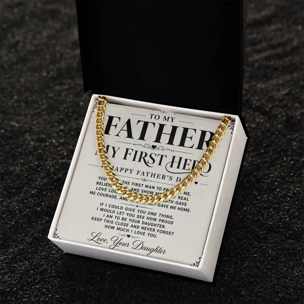 To My Father Necklace   - Happy Father’s Day Gift ShineOn Fulfillment