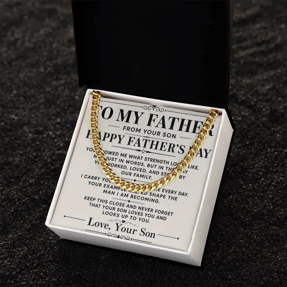 To My Father Necklace  - Happy Father’s Day Gift ShineOn Fulfillment