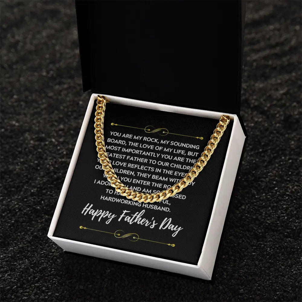 Happy Father's Day Gift for Husband from Wife, “Greatest Father to Our Children” Message Card Jewelry ShineOn Fulfillment