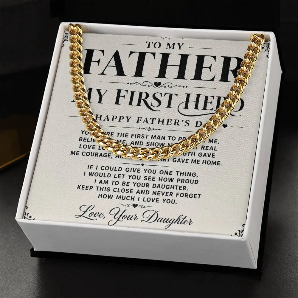 To My Father Necklace   - Happy Father’s Day Gift ShineOn Fulfillment