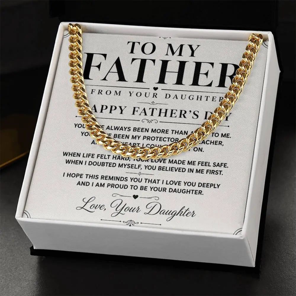 To My Father Necklace   - Happy Father’s Day Gift ShineOn Fulfillment