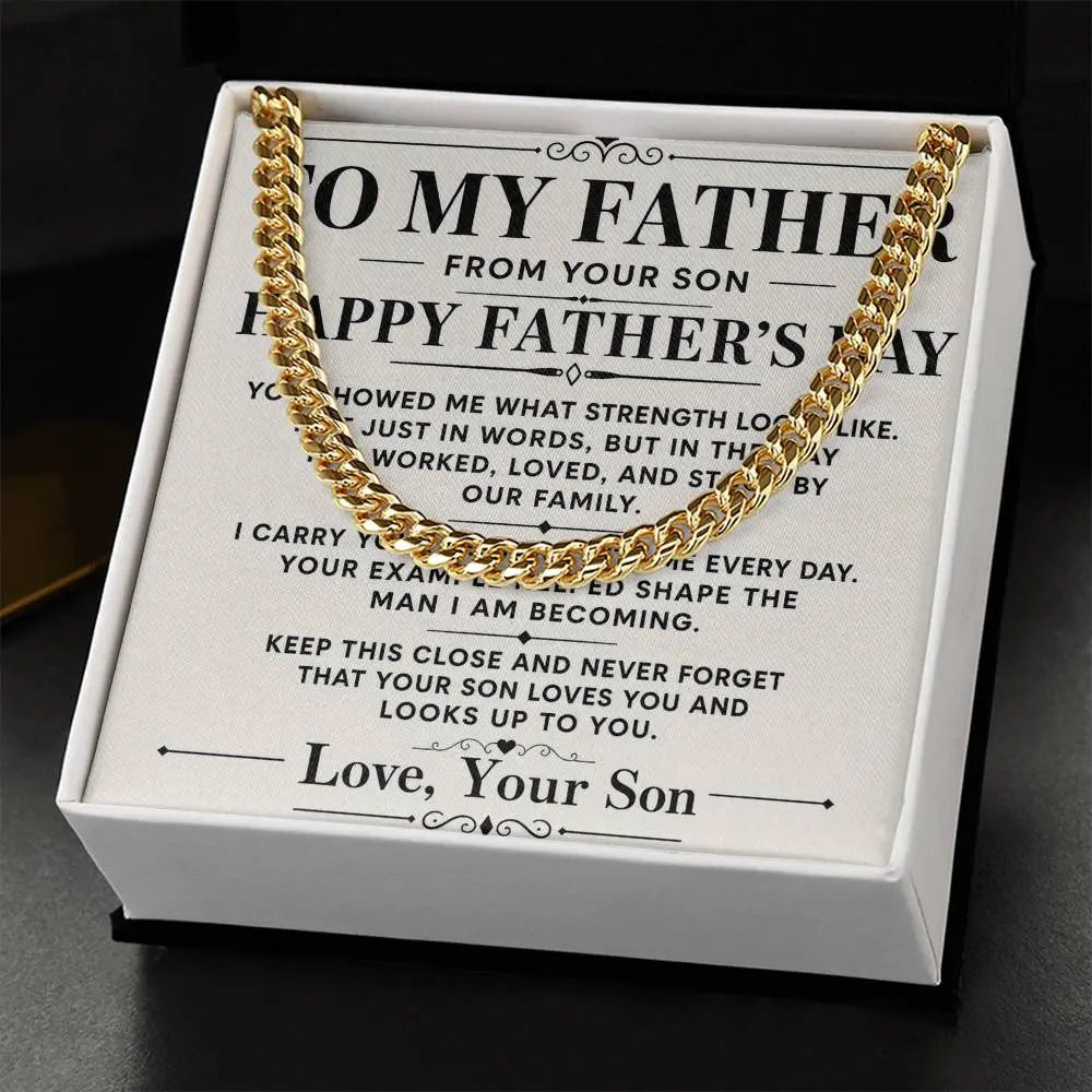 To My Father Necklace  - Happy Father’s Day Gift ShineOn Fulfillment