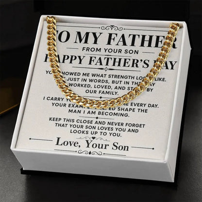 To My Father Necklace  - Happy Father’s Day Gift ShineOn Fulfillment