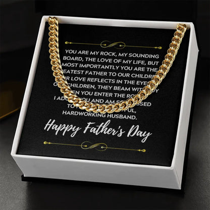 Happy Father's Day Gift for Husband from Wife, “Greatest Father to Our Children” Message Card Jewelry ShineOn Fulfillment