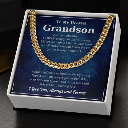 The Brave Grandson Cuban Link Chain: A Gift of Strength, Love, and Protection