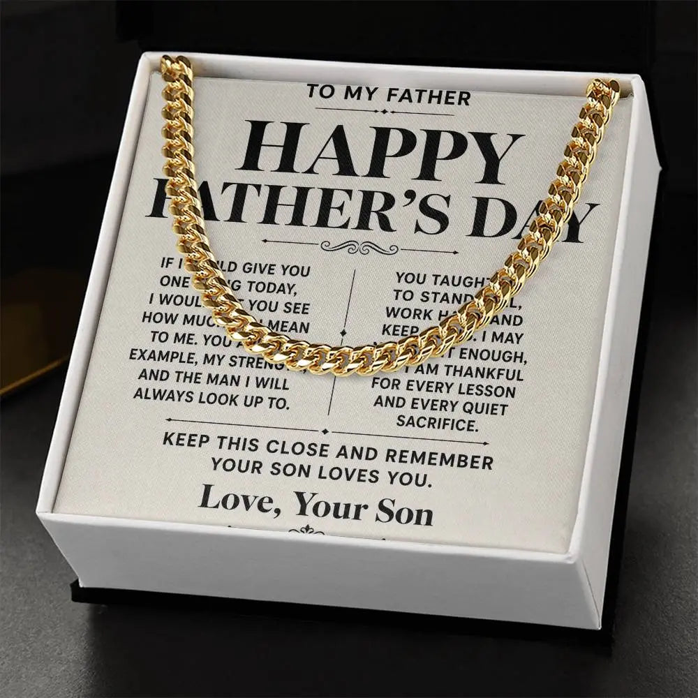 To My Father Necklace From  - Happy Father’s Day Gift ShineOn Fulfillment