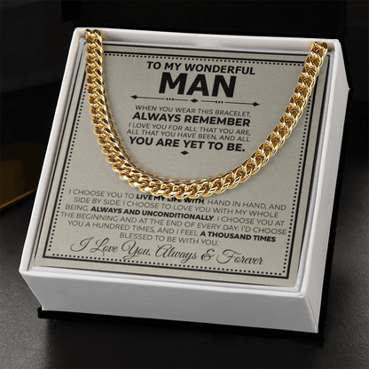 The Forever Husband Cuban Link Chain: A Gift That Reminds Him He's Loved in Every Chapter of Your Life