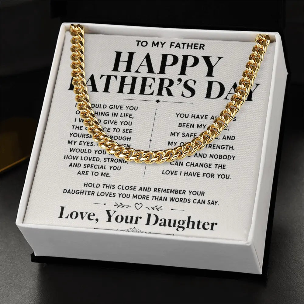 To My Father Necklace  - Happy Father's Day Gift ShineOn Fulfillment