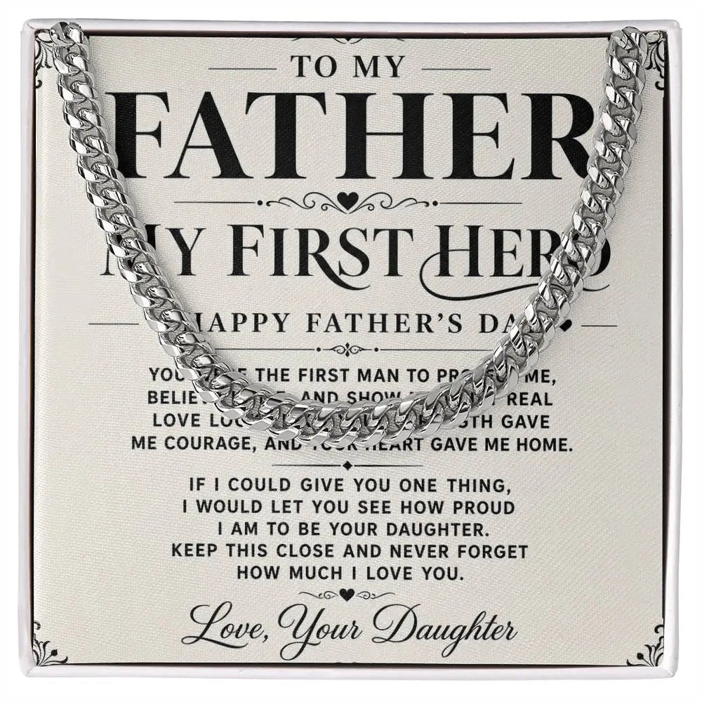 To My Father Necklace   - Happy Father’s Day Gift ShineOn Fulfillment