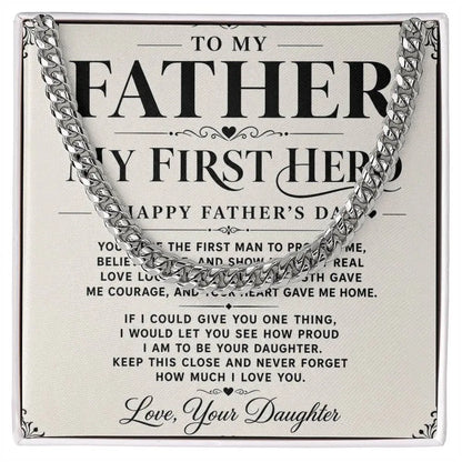 To My Father Necklace   - Happy Father’s Day Gift ShineOn Fulfillment