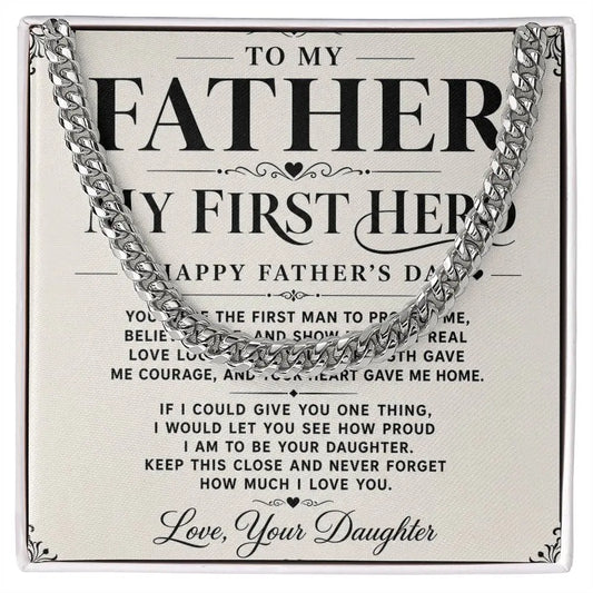 To My Father Necklace   - Happy Father’s Day Gift ShineOn Fulfillment