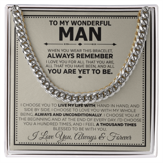 The Forever Husband Cuban Link Chain: A Gift That Reminds Him He's Loved in Every Chapter of Your Life