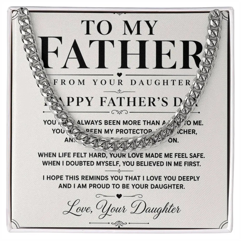 To My Father Necklace   - Happy Father’s Day Gift ShineOn Fulfillment