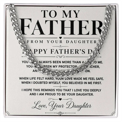 To My Father Necklace   - Happy Father’s Day Gift ShineOn Fulfillment
