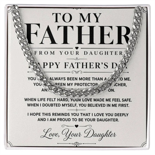 To My Father Necklace   - Happy Father’s Day Gift ShineOn Fulfillment
