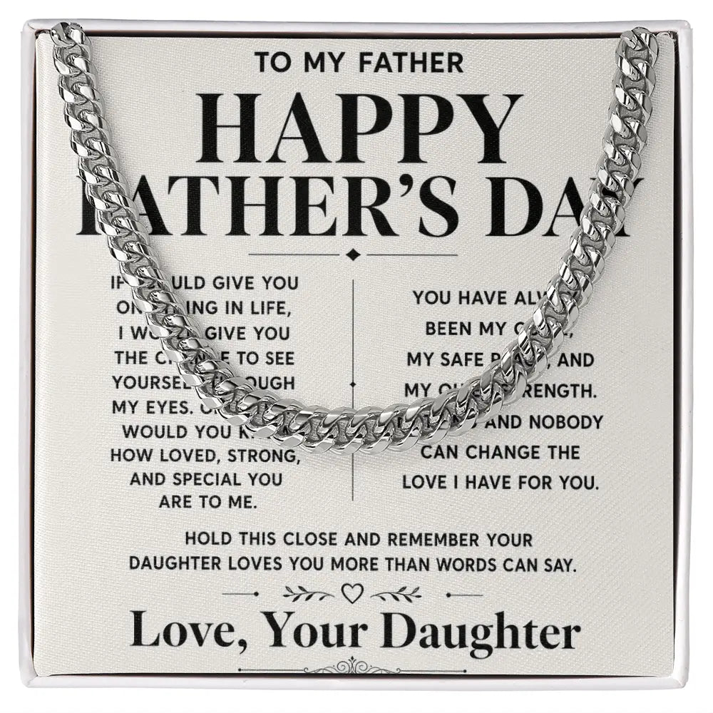 To My Father Necklace  - Happy Father's Day Gift ShineOn Fulfillment