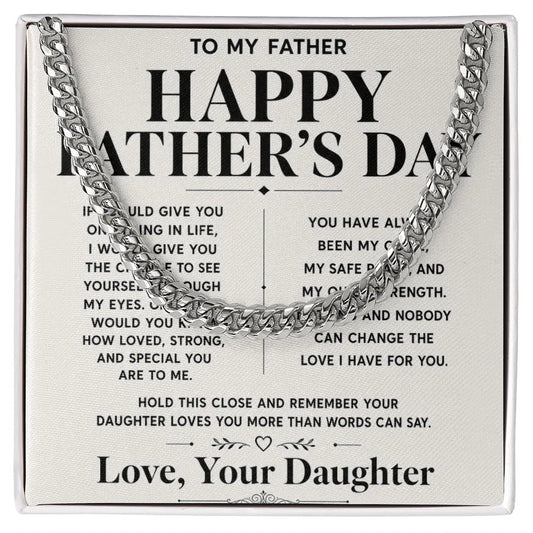 To My Father Necklace  - Happy Father's Day Gift ShineOn Fulfillment