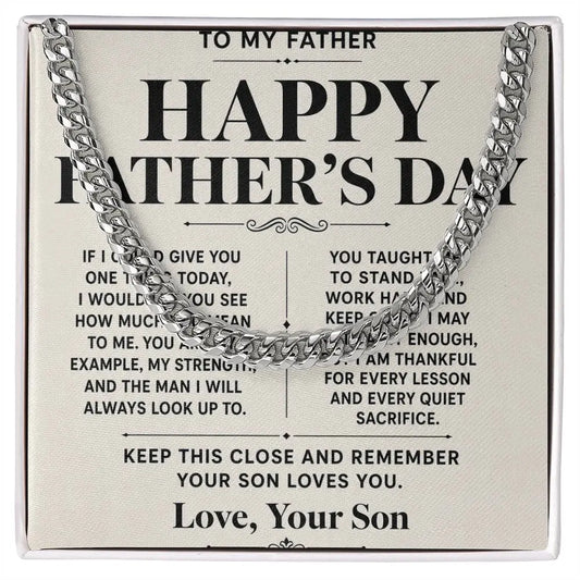 To My Father Necklace From  - Happy Father’s Day Gift ShineOn Fulfillment