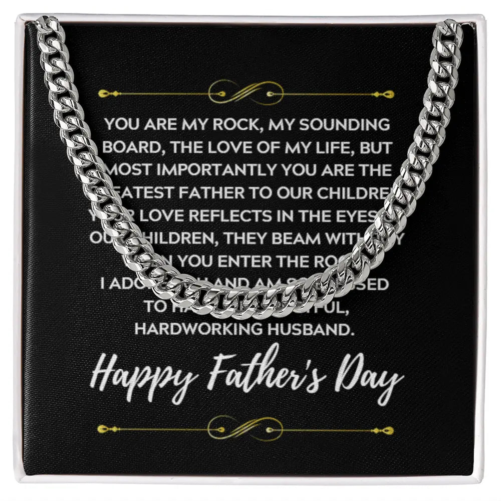 Happy Father's Day Gift for Husband from Wife, “Greatest Father to Our Children” Message Card Jewelry ShineOn Fulfillment