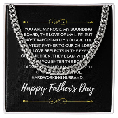 Happy Father's Day Gift for Husband from Wife, “Greatest Father to Our Children” Message Card Jewelry ShineOn Fulfillment