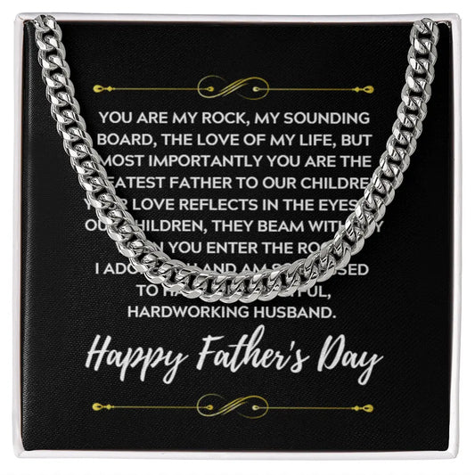 Happy Father's Day Gift for Husband from Wife, “Greatest Father to Our Children” Message Card Jewelry ShineOn Fulfillment