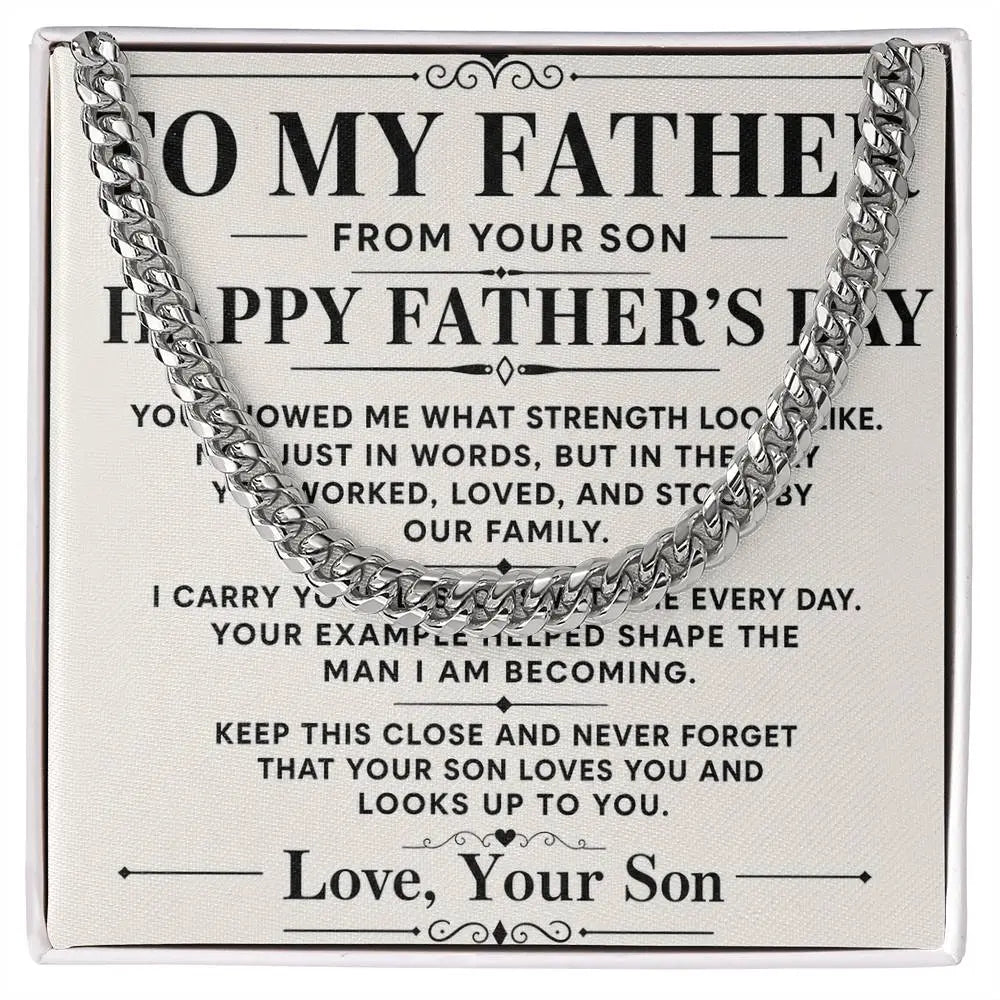 To My Father Necklace  - Happy Father’s Day Gift ShineOn Fulfillment