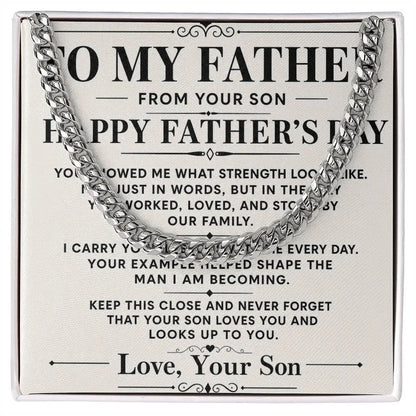 To My Father Necklace  - Happy Father’s Day Gift ShineOn Fulfillment