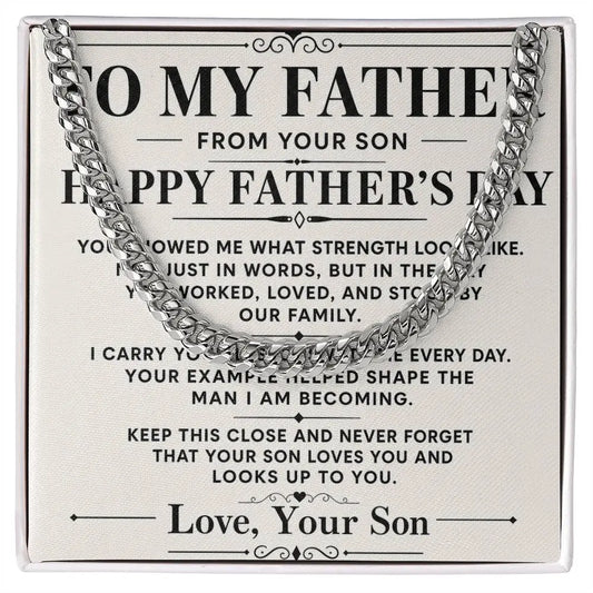To My Father Necklace  - Happy Father’s Day Gift ShineOn Fulfillment